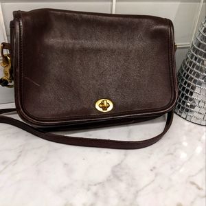 Vintage coach saddlebag and Rich Brown leather